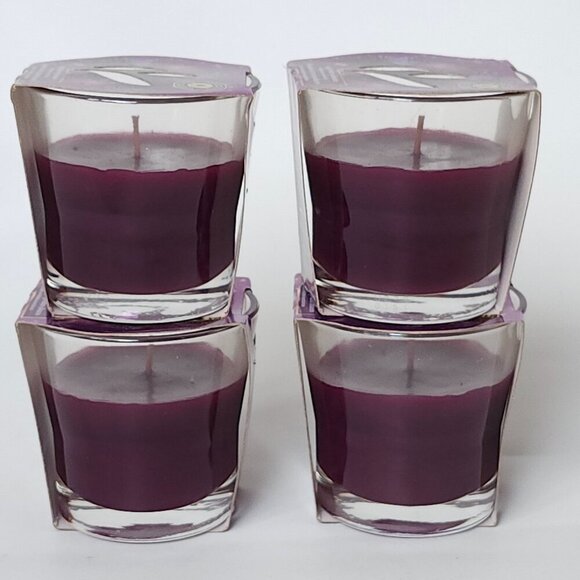 LOVELY GLADE Sugarplum Fantasies Luscious Plum and Violet Candle Lot of 4 BNIP - Picture 6 of 6
